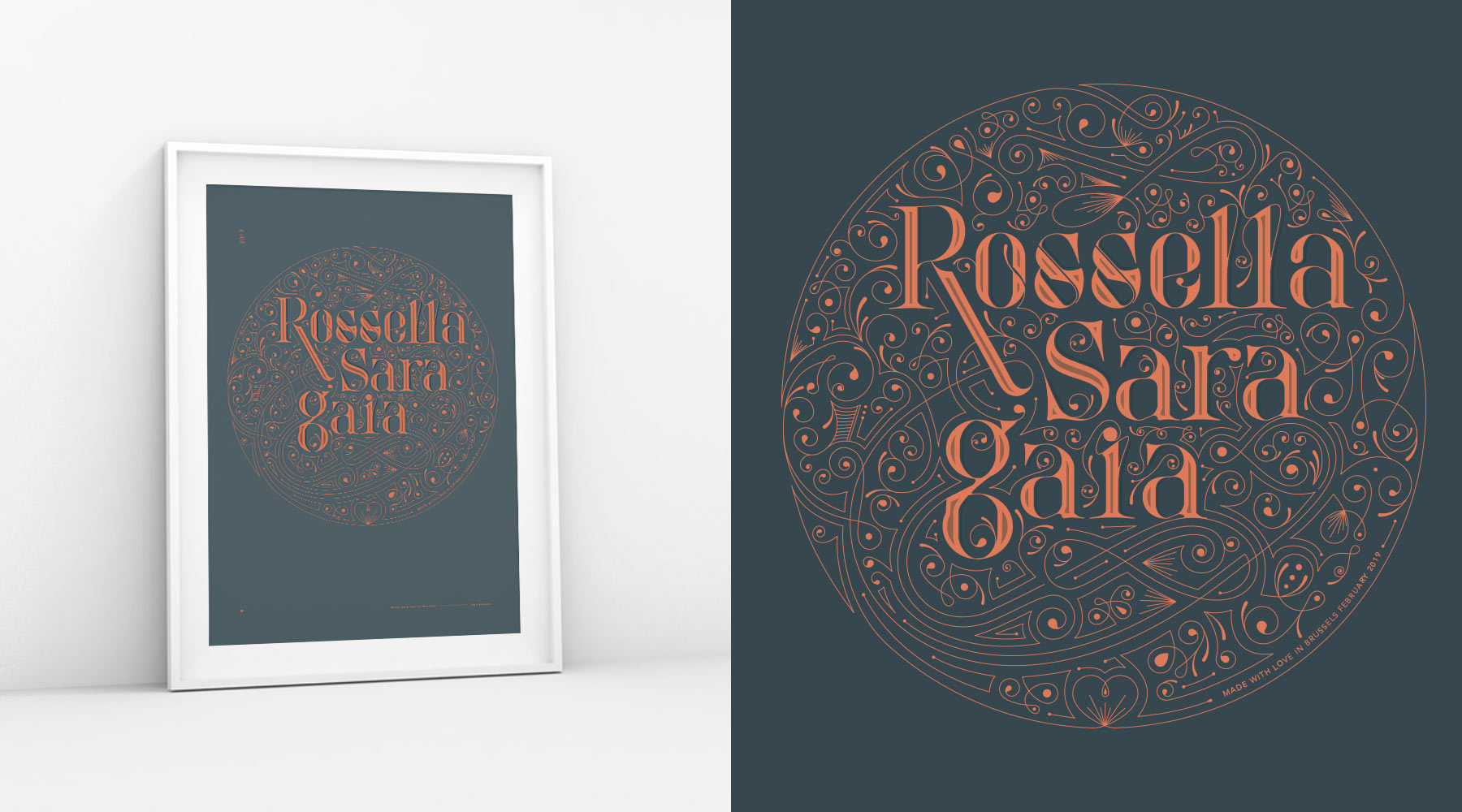 Typographie Rosella, Sara, Gaia